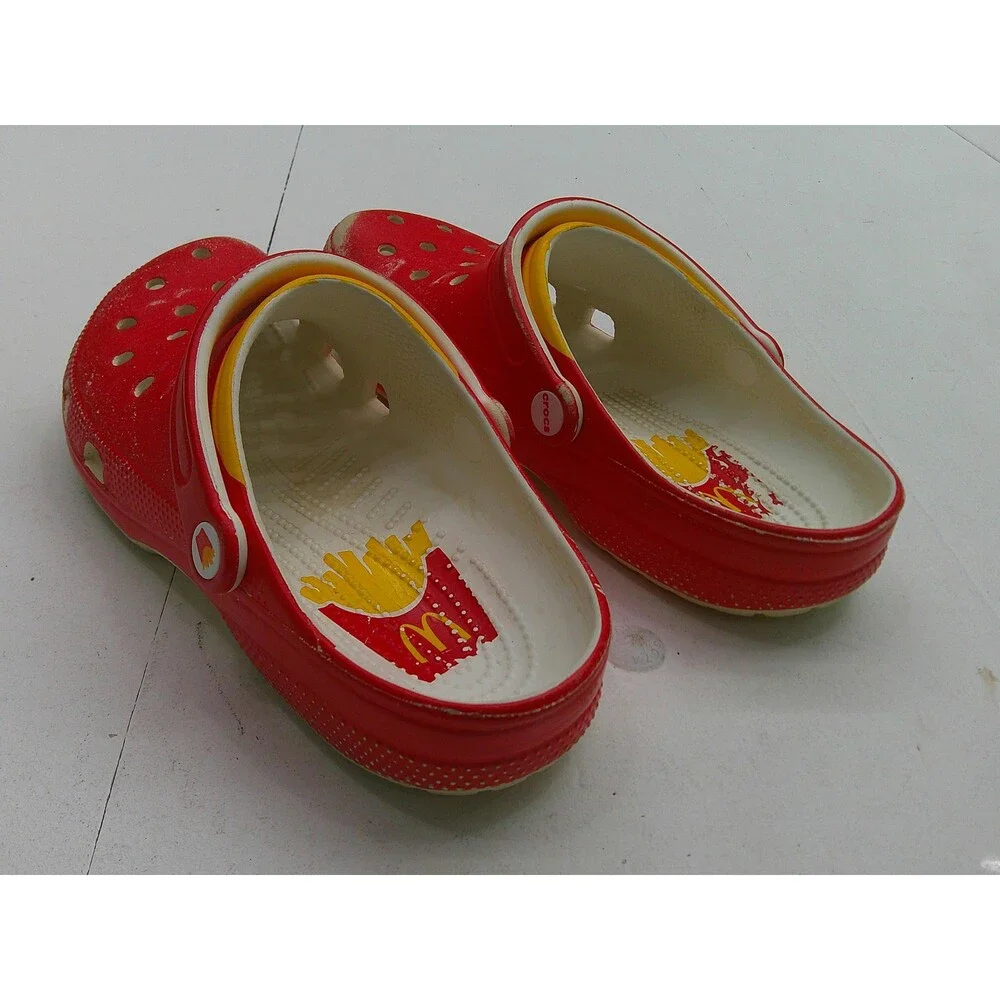 Crocs Clog Sandals Mens Size 8 Red McDonald's French Fries Slip On Casual Shoes
